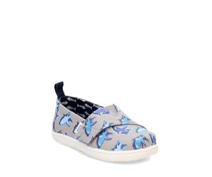 TOMS Mocasín clásico Alpargatapara niño, Drizzle Grey Glow in The Dark Great White Shark, 8 UK Child
