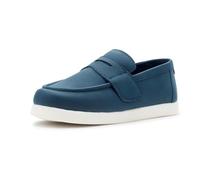 TOMS Mocasín Plano Oliver para niño, Poliuretano Nobuck Azul Marino, 13