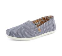 TOMS Mocasines Planos Alpargata clásicos para Mujer, Niagara Mist Chambray Dot, Talla 7