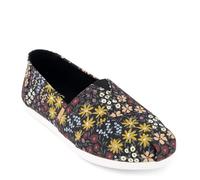 TOMS Mocasines Planos Alpargata Cloudbound para Mujer, Flores Silvestres Negras, 36 EU