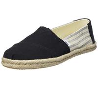 TOMS Mocasines Planos clásicos Alpargata Rope para Mujer, Negro Oscuro, 36 EU