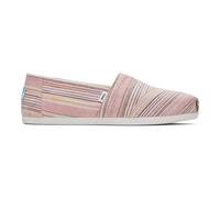 TOMS Mocasines Planos con Estampado de Alpargata para Mujer, Rayas Rosadas, 35.5 EU