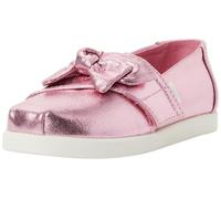 TOMS Mocasines Planos de Alpargata para niño y niña, Color Rosa metálico de Sarga/Lazo, Talla 4, Lazo de Sarga metálico Rosa Rosa, 4 UK Child