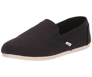 TOMS Mocasines Planos Redondo sin Cordones para Mujer, Negro (Black Canvas), 37.5 EU