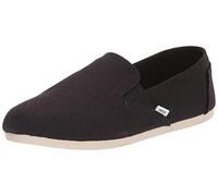TOMS Mocasines Planos Redondo sin Cordones para Mujer, Negro (Black Canvas), 38.5 EU