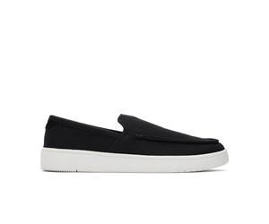 TOMS Mocasines Planos Trvl Lite para Hombre, Tejido Flameado de algodón Reciclado Negro, 43 EU