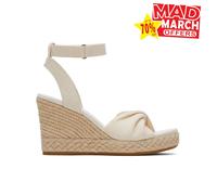 Toms Mujer Marisela Diseñador Sandalias de Cuña Verano Playa Calzado Blancuzco