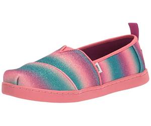 TOMS Niñas Glitter Alpargata Mocasines, Rosa Dark Fuchsia, 35 EU
