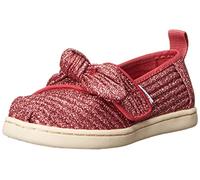 TOMS Niñas Tiny Glitter Alpargata Mocasines Planos, Rosa Rose Rose, 21 EU