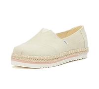 TOMS Plataforma de Alpargata para Mujer, Sarga Pesada Natural, 42 EU