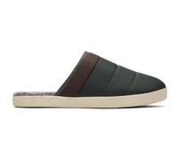 Toms Puerto Mula Hombre Informal Salón Comodidad Slip-On Piel Pantuflas Gris