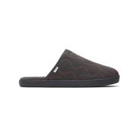 TOMS Puerto, Pantuflas Hombre, Pavimento Gris Acolchado de algodón Rip Stop Faux Shearling, 40.5 EU