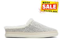 Toms Salvia Mula Mujer Confort Casual sin Cordones Salón Pantuflas Blanco