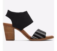 Toms Sandalia De Tacón Cómoda Con Puntera Abierta Y Corte Negro