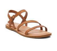 TOMS Sandalia plana Kira para mujer, piel bronceada, 8 UK, marrón (Tan Leather), 42 EU