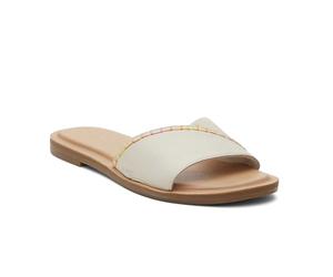 TOMS Sandalia SheaSlide para mujer, Ante de piel antiniebla, 42 EU