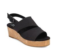 TOMS Sandalias de cuña Claudine para mujer, Black, 37.5 EU