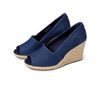 TOMS Sandalias de cuña Michelle para Mujer, Marino, 37 EU