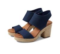 TOMS Majorca Platform, Sandalia con talón Mujer, Navy Basket Weave, 42 EU