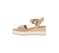 TOMS Sandalias Diana para mujer, Gamuza metálica color champán, 40 EU