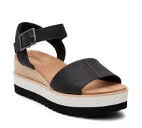 TOMS Sandalias Diana para mujer, Cuero negro, 38.5 EU