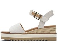 TOMS Sandalias Diana para mujer, anchas, Natural, 38 EU