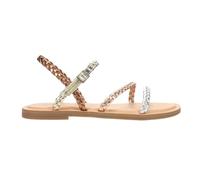 TOMS Sandalias KiraFlat para mujer, Trenza sintética multimetálica, 42 EU