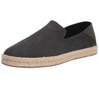 TOMS Santiago, Mocasín Plano Hombre, Negro, 44 EU