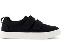 TOMS - Tenis Cruz de doble correa para jóvenes, Lona negra Heritage, 5 Big Kid
