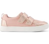 TOMS Tenis Cruz de doble correa para niña, Pale Rose Metallic Pu, 4 UK