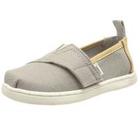 TOMS Tiny Alpargata Mocasines Planos, Lona, Unisex Niños, Gris/Marrón, 27