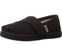 TOMS Tiny Alpargata Mocasines Planos, Lona, Unisex Niños, Negro, 17.5