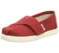 TOMS TINY ALPARGATA, Mocasines Planos, Unisex niños, Rojo, 17.5 EU