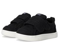 TOMS Unisex Kid's Cruz Double Strap Hook and Loop Sneaker, Black Heritage Canvas, 3 UK Child
