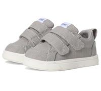 TOMS Unisex Kid's Cruz Double Strap Hook and Loop Sneaker, Drizzle Grey Heritage Canvas, 31 EU