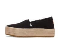 TOMS Valencia, Plataforma Mujer, Negro, 41 EU | Alpargata de plataforma con tacón tejido de 1.5 pulgadas, parte superior y forro textil, plantilla CloudBound para comodidad