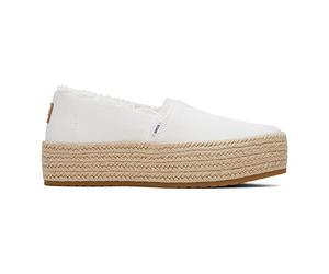 TOMS Valencia, Plataforma Mujer, White Canvas, 37.5 EU