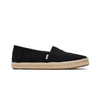 TOMS Women's Alpargata Rope 2.0 Espadrille, Black Recycled Cotton Slubby, 42 EU