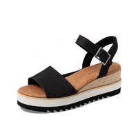 TOMS Women's Diana_Ballet Pink Sneaker, Piel negra, 41 EU