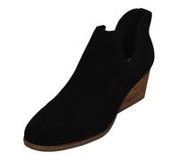 TOMS Women's Gwen Ankle Boot, Gamuza negra, 36.5 EU