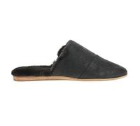 TOMS Women's Jade Mule, Black Metallic Suede Faux Fur, 42 EU