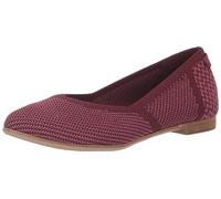 TOMS Women's Jutti Neat Ballet Flat, Deep Burgundy Repreve Knit, 39 EU