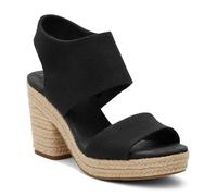 TOMS Women's Majorca Platform Heeled Sandal, Black Black Basket Weave, 37 EU
