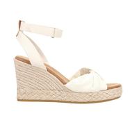 TOMS Women's Marisela Wedge Sandal, Natural Embroidered Floral, 43.5 EU