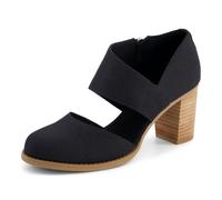 TOMS Women's Milan Nova Heel Sandal, Black Heavy Canvas, 42.5 EU