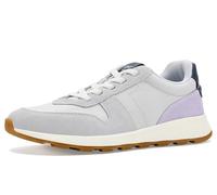TOMS Women's Trvl Lite Retro Sneaker, Water Repellent Lunar Grey Vintage Twill/Suede, 36.5 EU