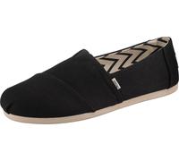 TOMS Alpargata de algodón reciclado, Mocasines Planos Mujer, Negro/Blanco, 35.5 EU