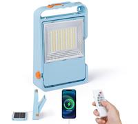 Tomshine Foco Solar LED Recargable 150W con Panel Solar Desmontable, Foco LED Bateria IPX4, 6000mAh, 5 Modos, con Control Remoto Adecuado para Camping/Trabajo/Emergencia