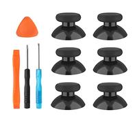 TOMSIN Joysticks de repuesto para controladores Xbox One, kit de reparación de barras de pulgar originales de goma para Xbox One S (6 piezas) (negro)