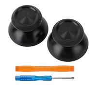 TOMSIN Kit de repuesto de joysticks de metal para mando de PS5 - Accesorios de joysticks de aluminio compatibles con el mando de PlayStation 5 (negro)